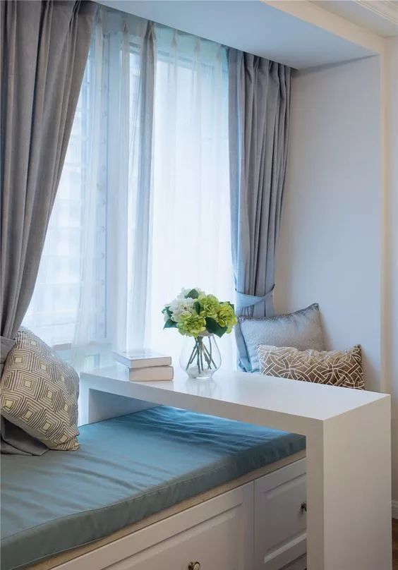 文艺小清新的惬意生活节奏，少不了飘窗窗帘